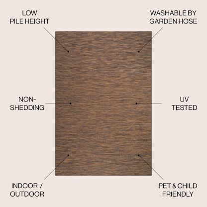 Natural style plain outdoor woven rug - Image 12
