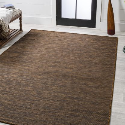 Natural style plain outdoor woven rug - Image 10