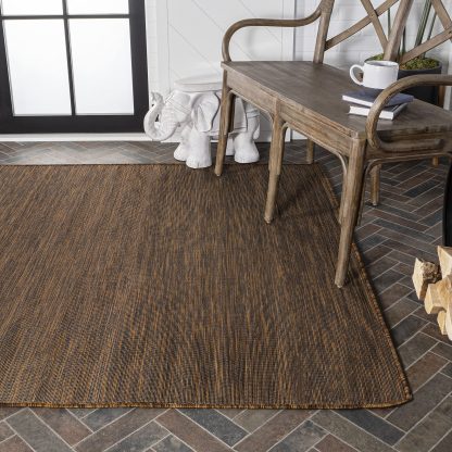 Natural style plain outdoor woven rug - Image 6