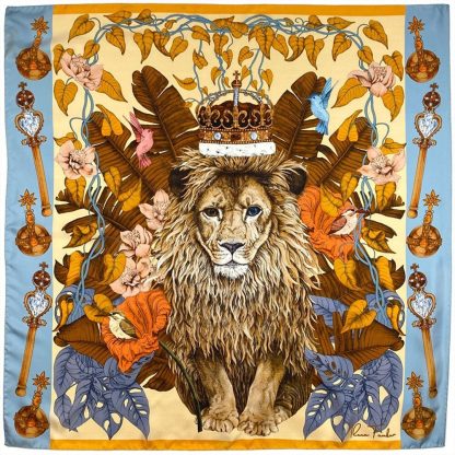 Natural Fantasy Silk Print Square Scarf - Image 5