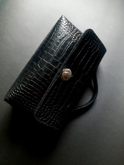Elegant black crocodile leather wallet - Image 4