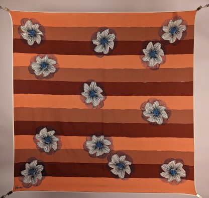 Vintage floral check scarf