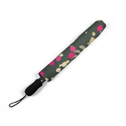 Dark green fantasy art folding umbrella - Image 6
