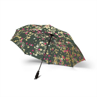 Dark green fantasy art folding umbrella - Image 4