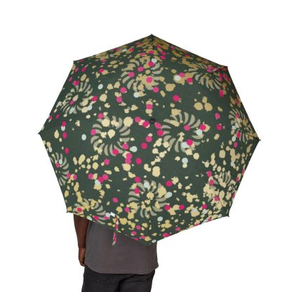 Dark green fantasy art folding umbrella - Image 2
