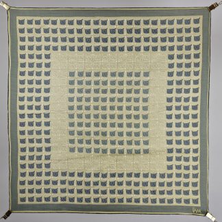 Vintage geometric silk scarf