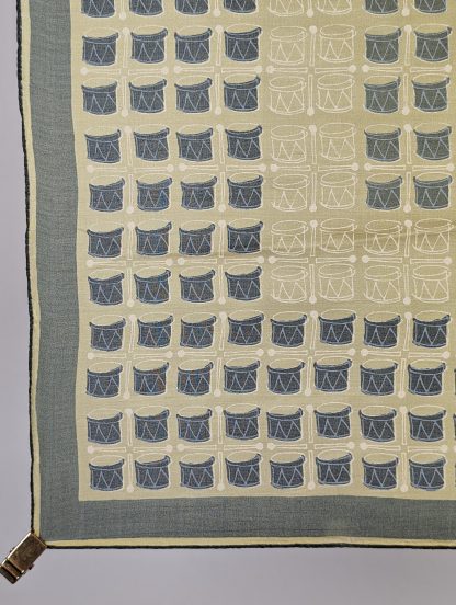 Vintage geometric silk scarf - Image 3