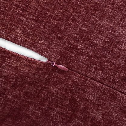Burgundy chenille pillow - Image 7