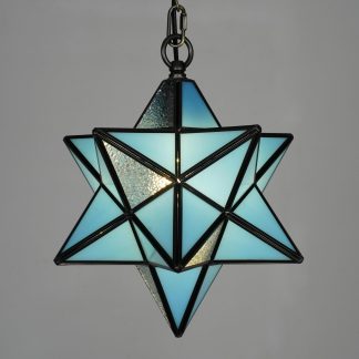Tiffany stained glass star chandelier