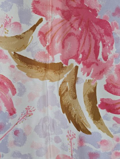 Watercolor floral silk scarf - Image 3