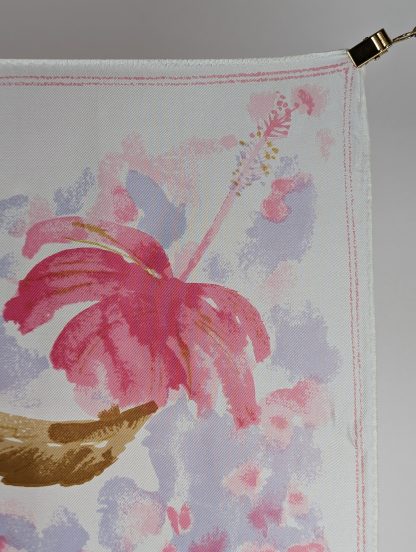 Watercolor floral silk scarf - Image 6