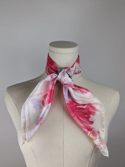 Watercolor floral silk scarf - Image 5