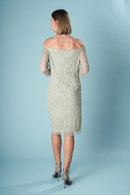 One shoulder beaded dress - Image 4