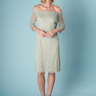 One shoulder beaded dress