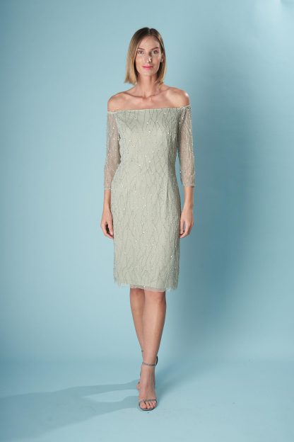 One shoulder beaded dress - Image 2