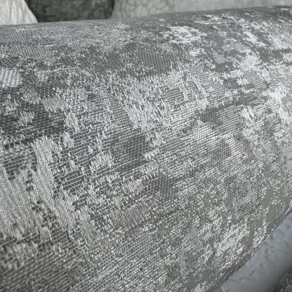 Silver-grey velvet cylindrical pillow - Image 2