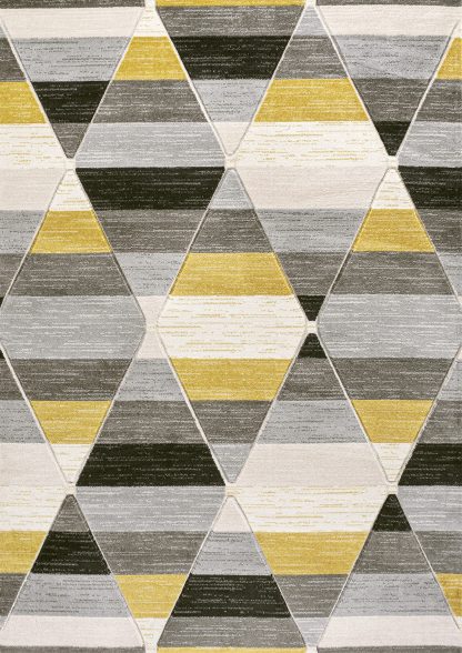Geometric contrast patchwork carpet - Image 5