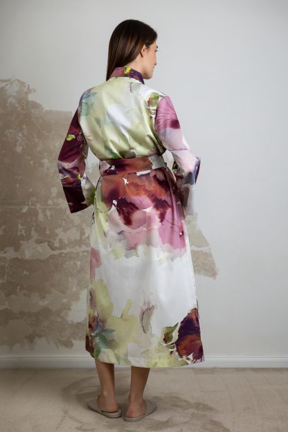 Floral print long robe - Image 5