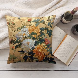 Chinese style flower pillow