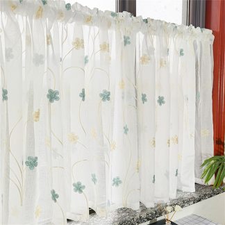 Fresh small flower gauze curtain
