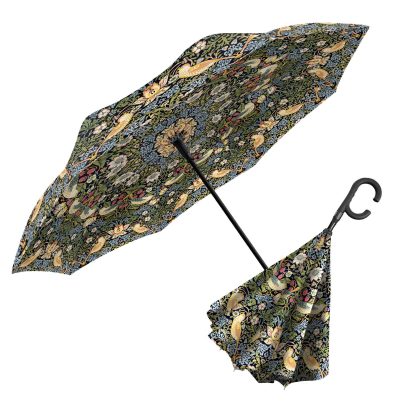 Morris style flower and bird reverse umbrella - Image 4