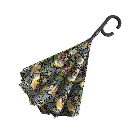 Morris style flower and bird reverse umbrella - Image 3