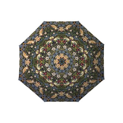 Morris style flower and bird reverse umbrella