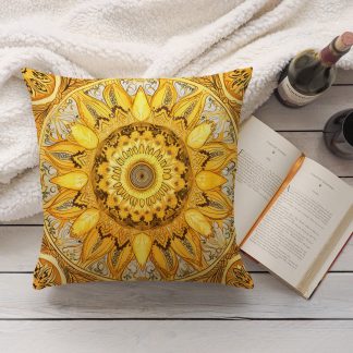 Mandala flower pillow