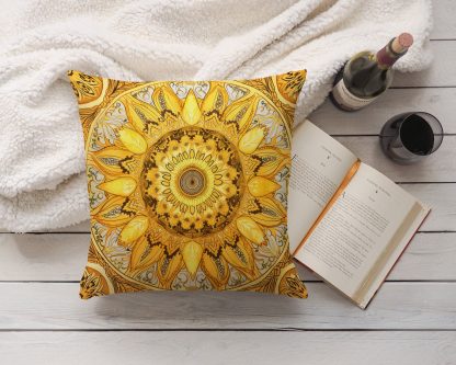 Mandala flower pillow