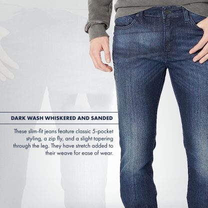 Men's medium blue straight jeans - Image 4