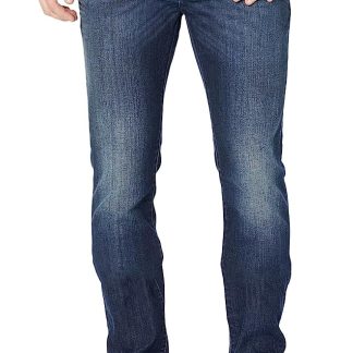 Men's medium blue straight jeans