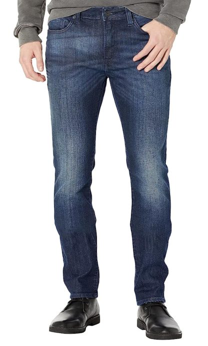 Men's medium blue straight jeans