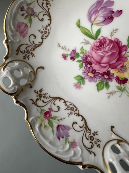 Retro flower and gold hollow fruit plate - Image 2