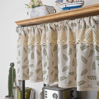 Fresh Leaf Language Half Curtain