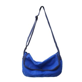 Royal blue canvas casual shoulder bag