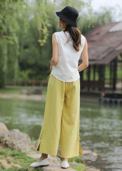 Yellow wide-leg pants - Image 4