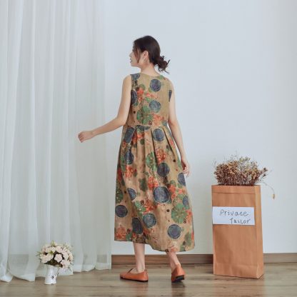 Art print sleeveless dress - Image 4
