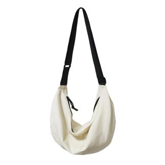 Off-white contrast canvas shoulder bag
