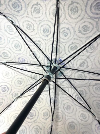 Artistic polka dot wooden handle umbrella - Image 7