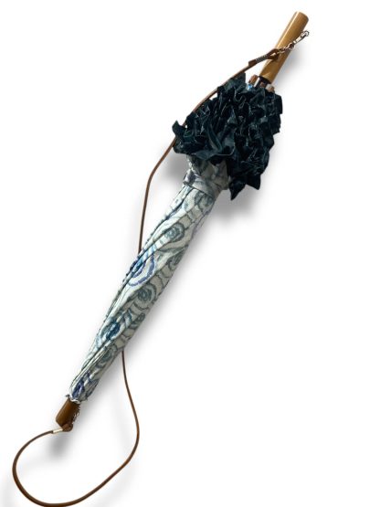 Artistic polka dot wooden handle umbrella - Image 5