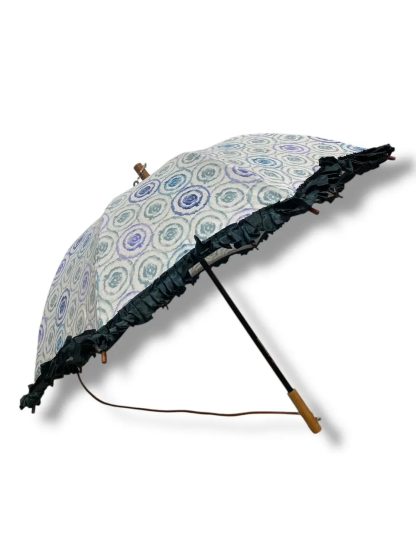 Artistic polka dot wooden handle umbrella - Image 4