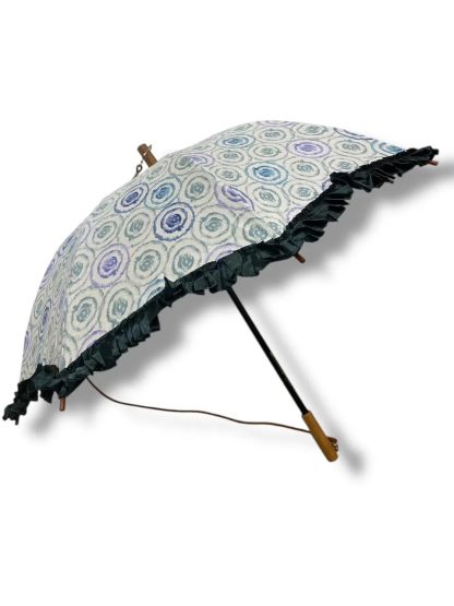 Artistic polka dot wooden handle umbrella - Image 3