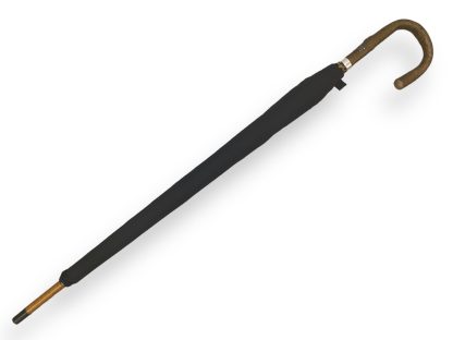 Vintage distressed solid wood curved handle long handle umbrella - Image 7