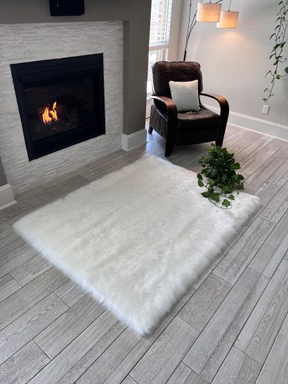 Super Soft Faux Sheepskin Rectangular Rug - Image 6