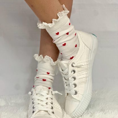 Sweetheart lace heart socks - Image 6