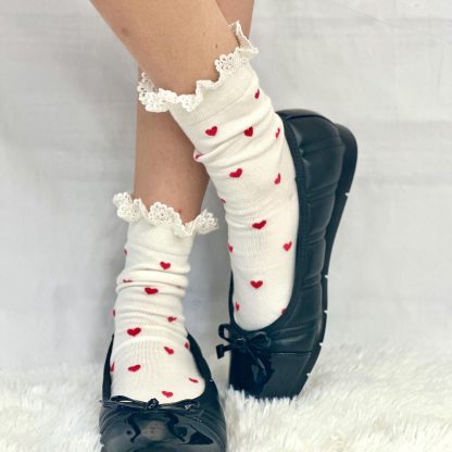 Sweetheart lace heart socks - Image 2