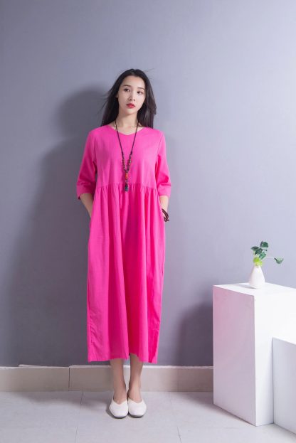 Rose red dress