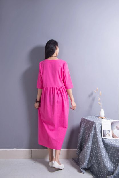 Rose red dress - Image 3