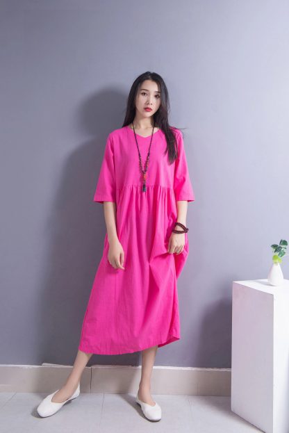 Rose red dress - Image 2