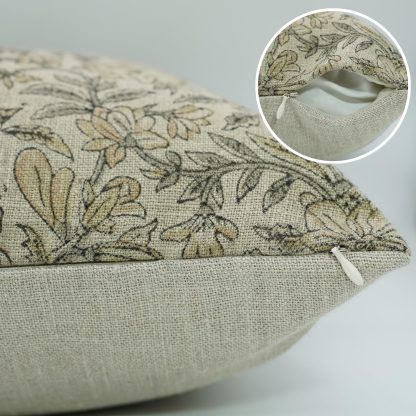 Muted Botanical Print Throw Pillow - Image 4